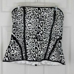 Black and white corset